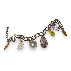 Cute Easter Gold Charm Bracelet
